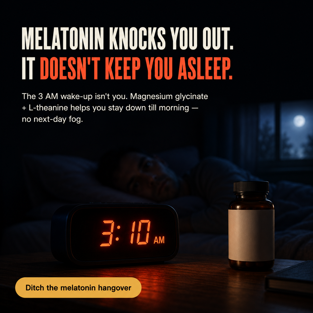 Sleep supplement ad
